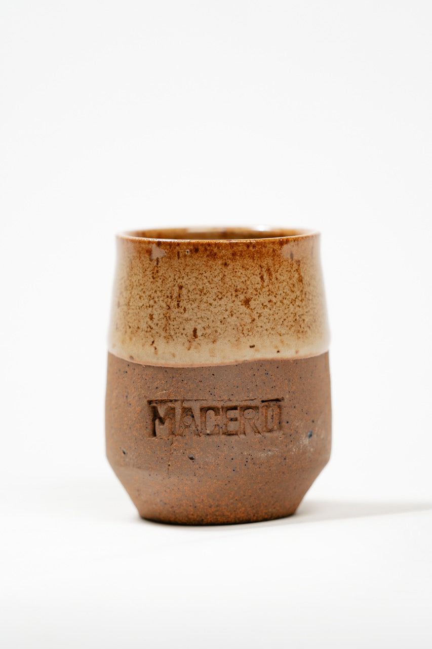 Maceró Pisco sour, vaso de cerámica en gres branding